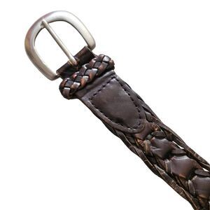 Capezio Brown Genuine Leather Braided Belt Size Medium/Large